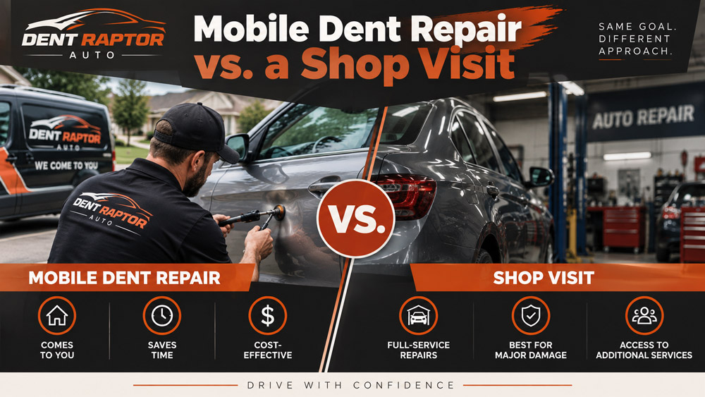 Mobile Dent Repair vs. a Shop Visit